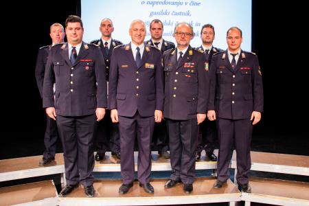 Slavnostna podelitev listin o napredovanju v čine gasilski častnik, višji gasilski častnik in visoki gasilski častnik (66)